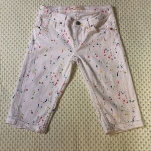 LEVI’S GIRLS SZ 12 WHITE SPLATTER SHORTS